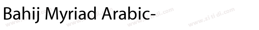 Bahij Myriad Arabic字体转换